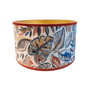 Bologna Bladeren Terra/Blauw/Wit - Cilinder
