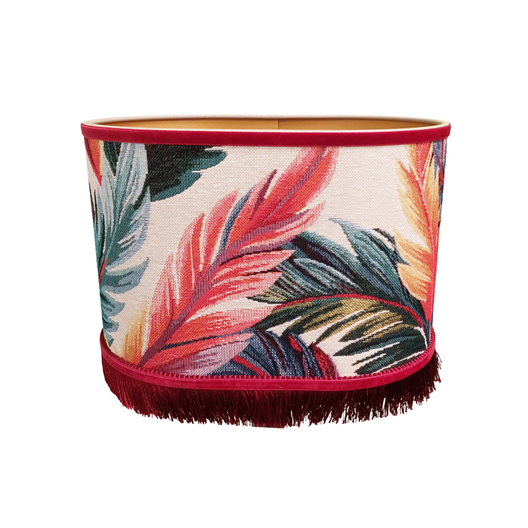 Lecce Lampenkap – Luxe Velours Lampenkap met Verfijnd Palm Design