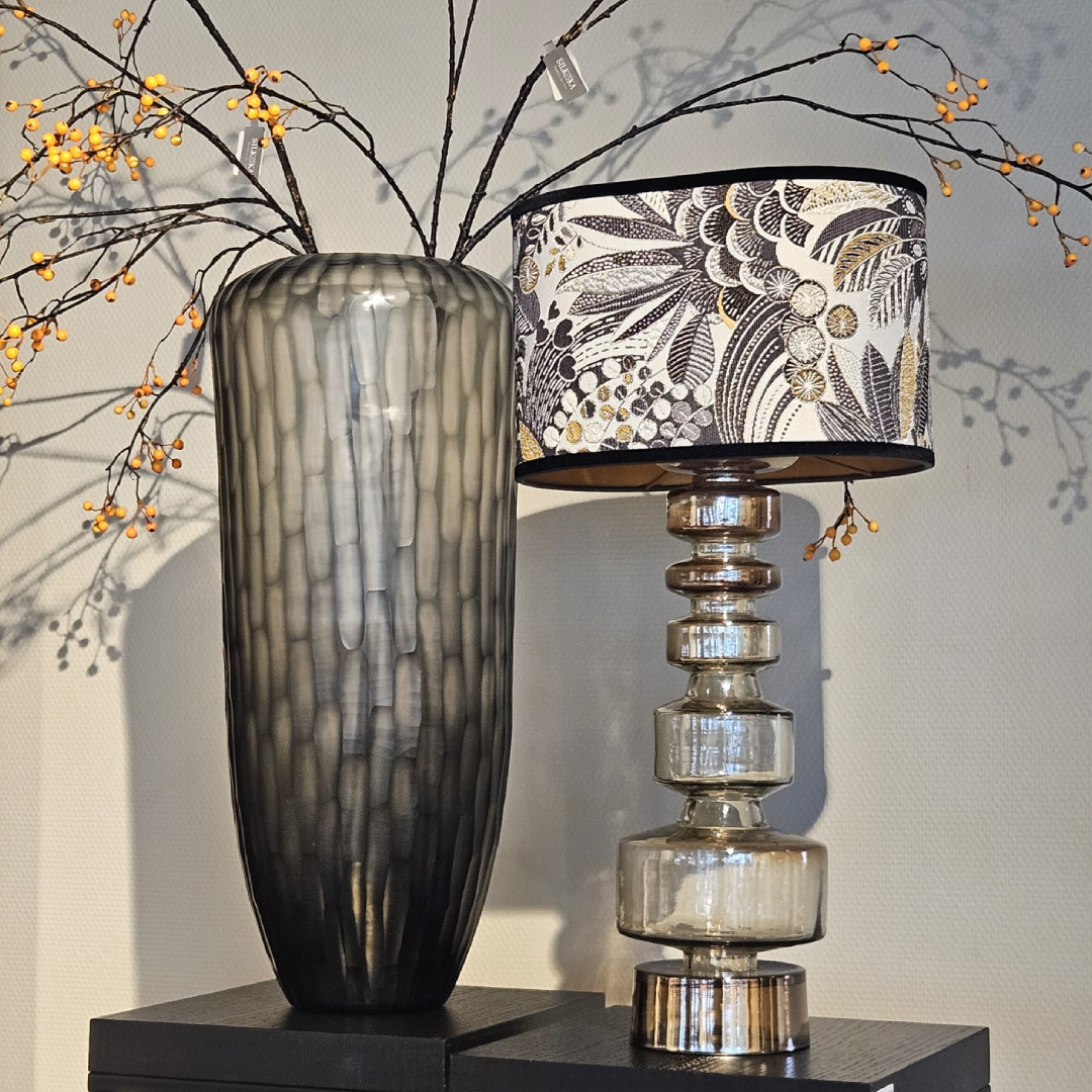 Salerno Flora zwart/goud - Ovaal - Afbeelding 2