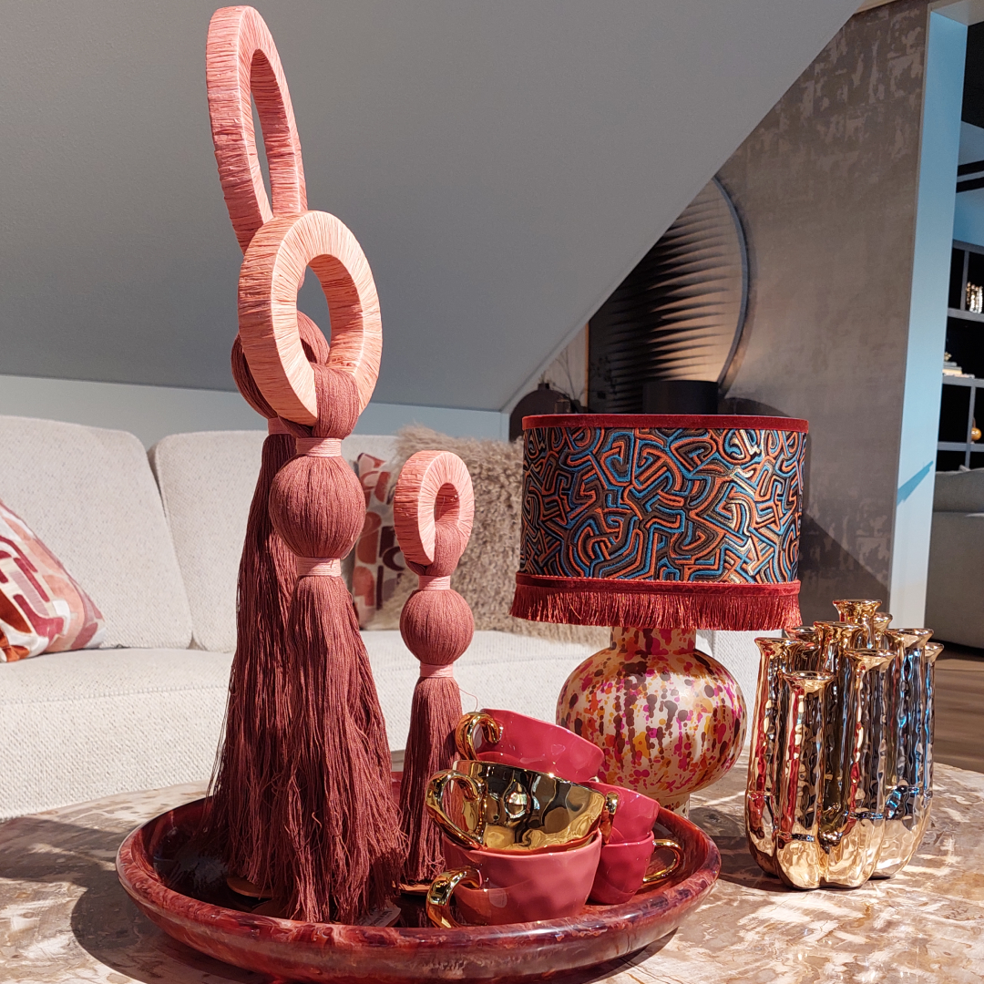 Pucci Kringel Oranje - Ovaal - Roest Franje - Afbeelding 2