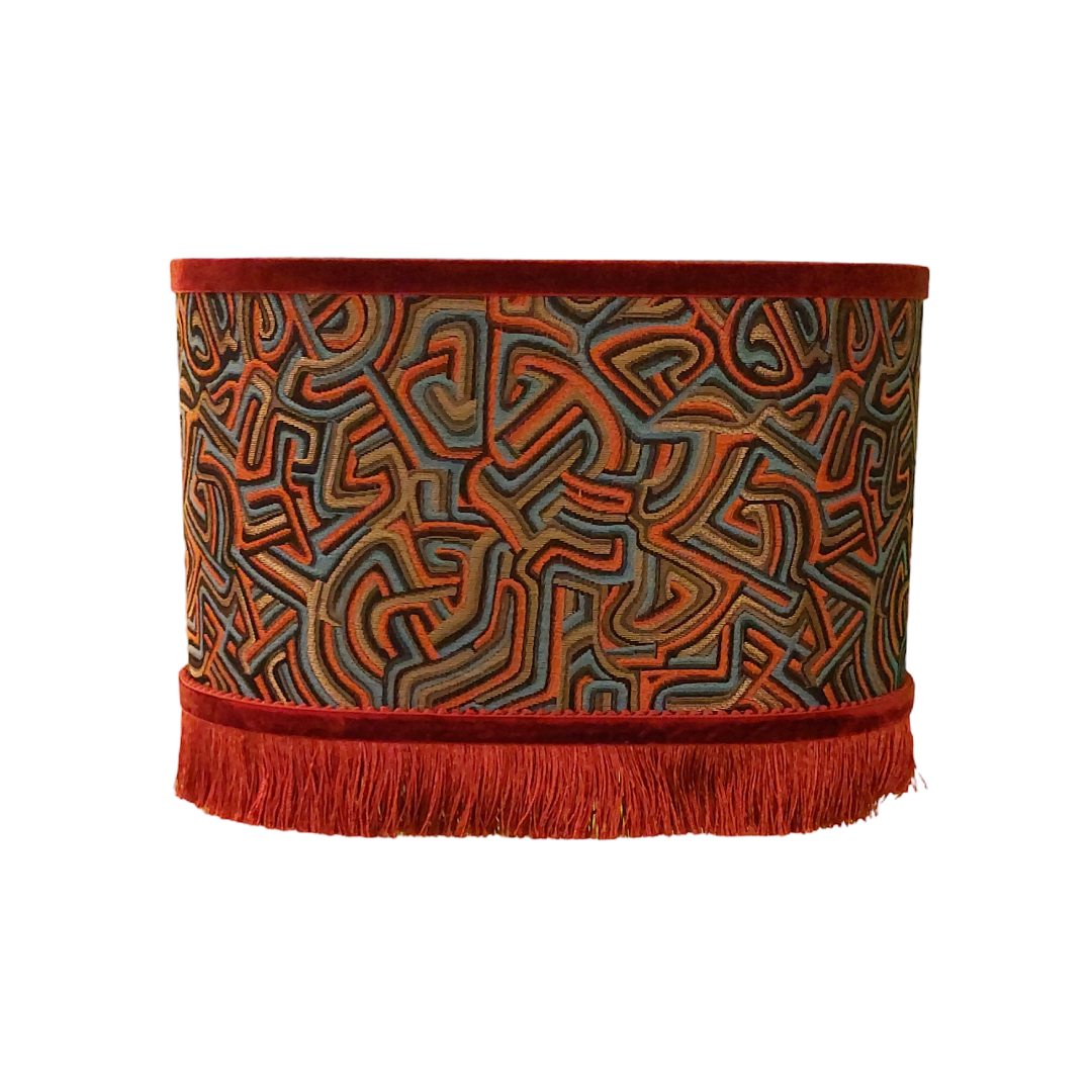 Pucci Kringel Oranje - Ovaal - Roest Franje