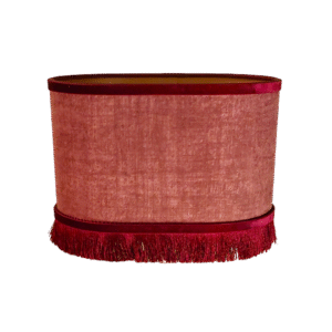 Sassi Brushed Suède Oud Roze - Ovaal - Franje