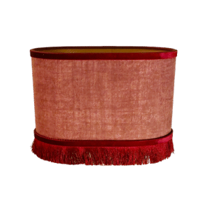 Sassi Brushed Suède Oud Roze - Ovaal - Franje
