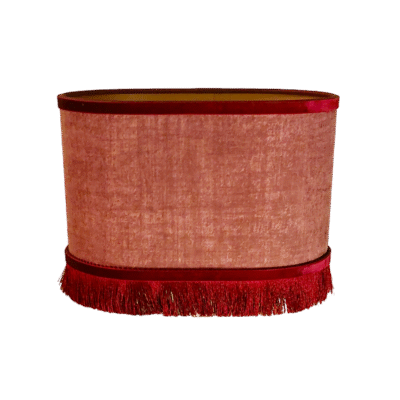 Sassi Brushed Suède Oud Roze - Ovaal - Franje