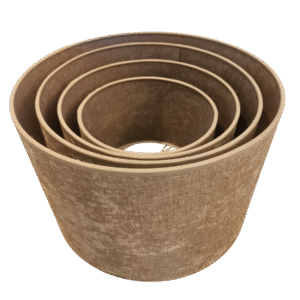 Nestje Lampenkappen Tuscon Stof Beige – Set van 4 Cilinder Lampenkappen